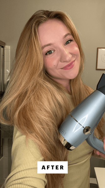 Herrick after using the InfinitiPro by Conair SmoothWrap Hair Dryer